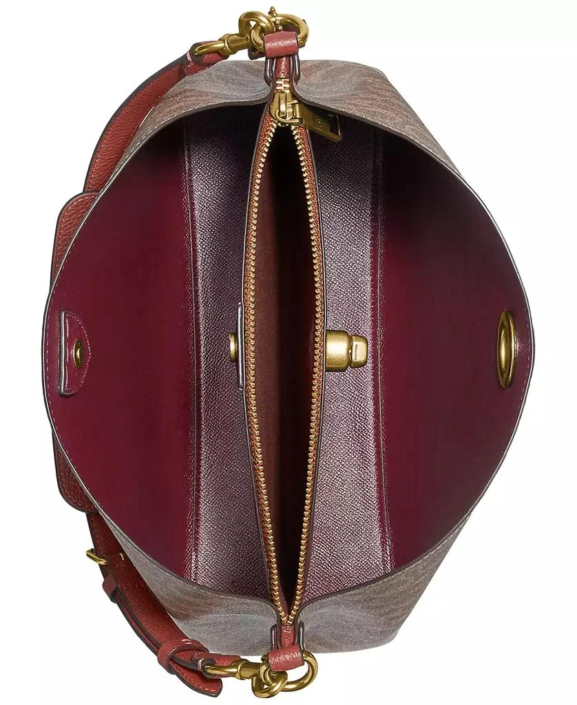 Coach Signature Coated Canvas Willow Shoulder Bag with Convertible Straps 4