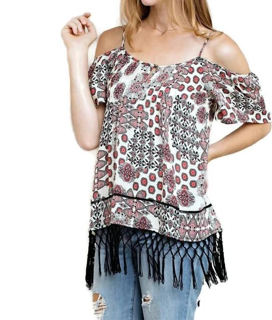 Kori Kori - Off The Shoulder Fringe Top 3
