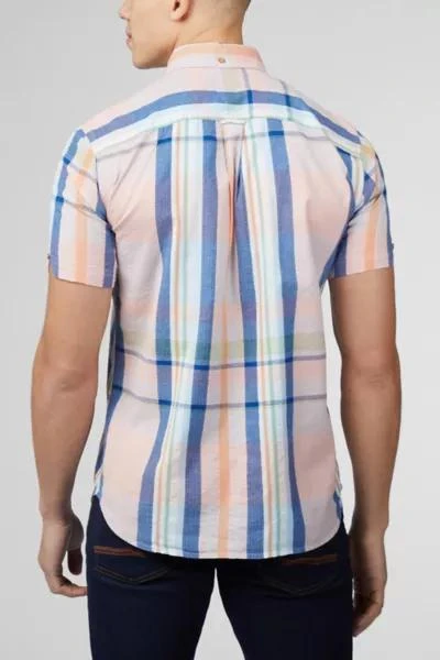 Ben Sherman Ben Sherman Seersucker Check Short Sleeve Shirt 4