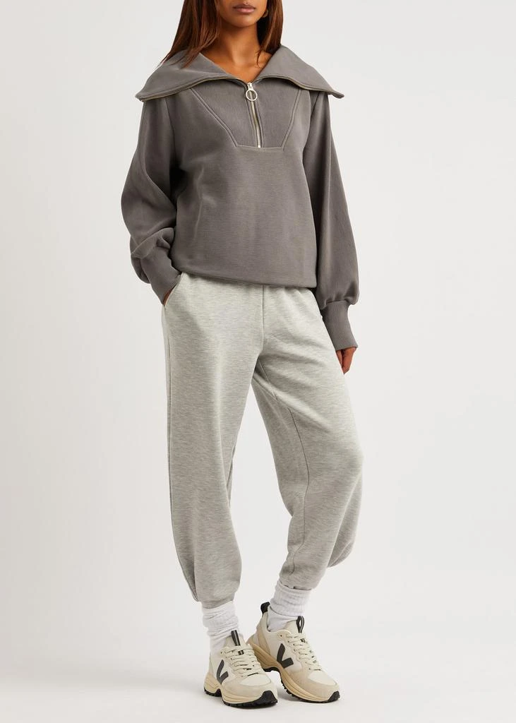 Varley Vine ribbed jersey half-zip sweatshirt 4