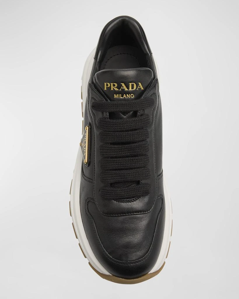 Prada Leather Logo Runner Sneakers 6