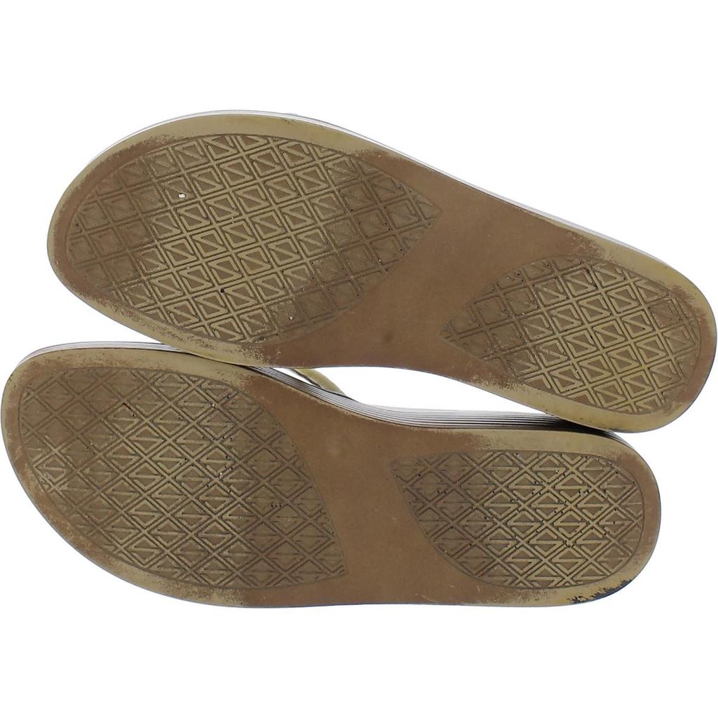 Donald J Pliner Womens Patent Leather Studded Wedge Sandals