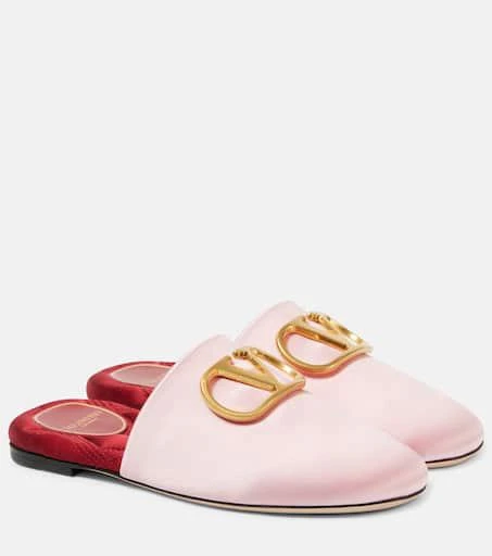 Valentino VLogo Signature satin slides 1
