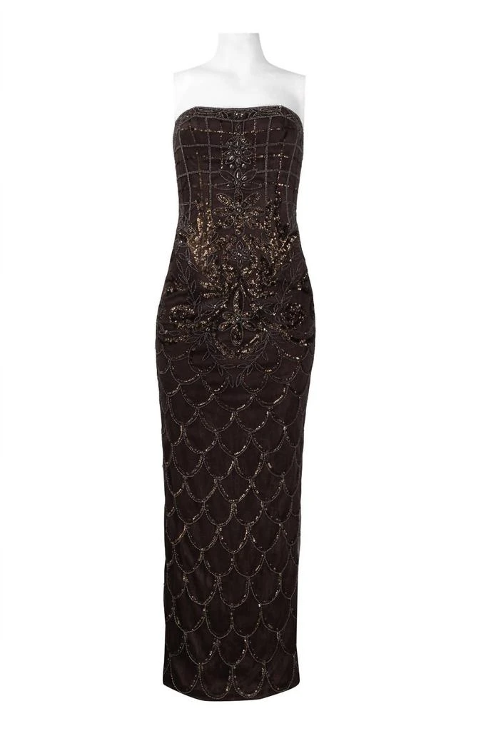 Sue Wong Sue Wong - Strapless Beaded Scalloped Evening Dress 1