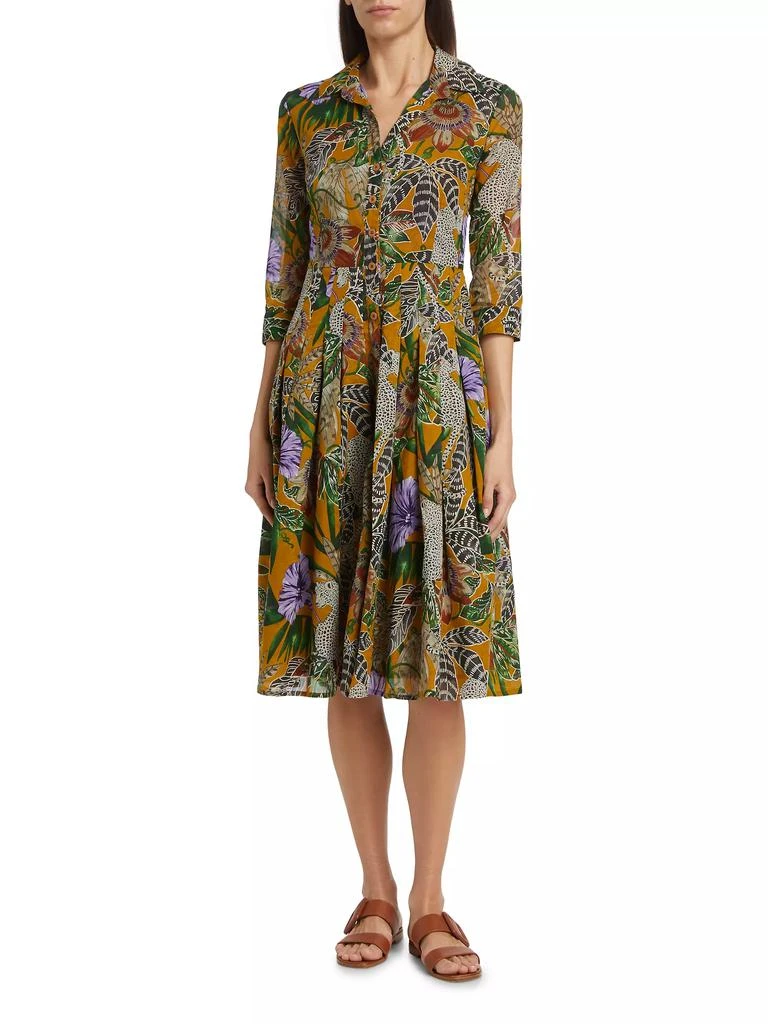 SAMANTHA SUNG Audrey Dot Cotton Shirtdress 8