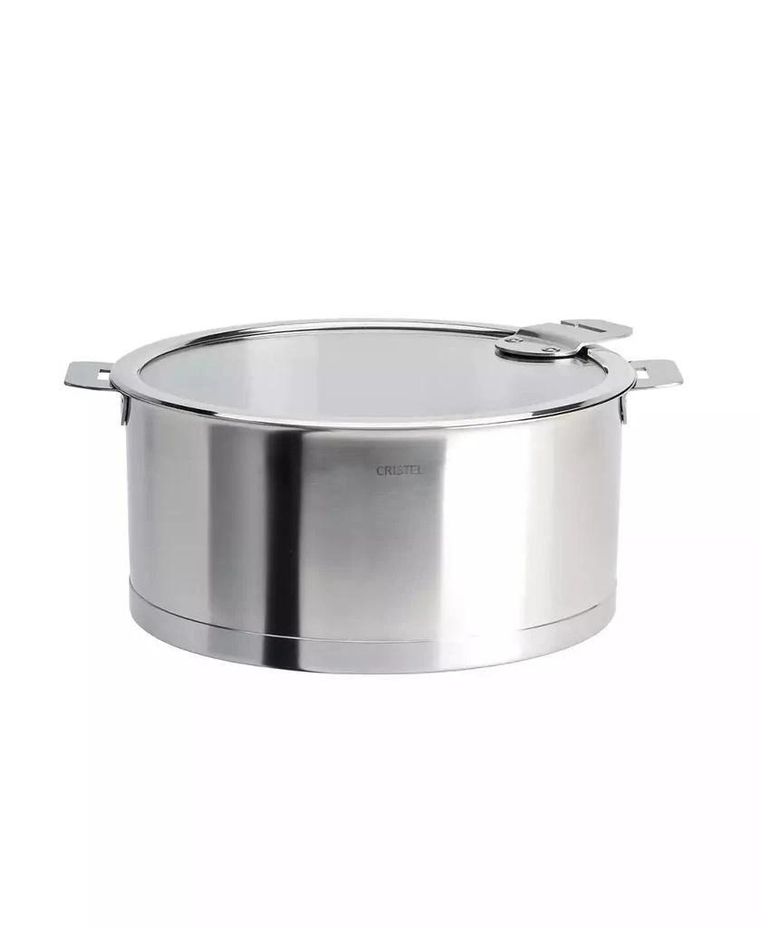 Cristel Stainless Steel 1 Quart Strate Saucepan with Lid 1