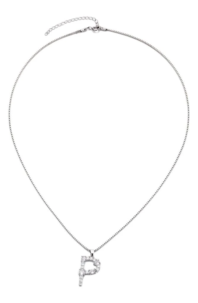 ADORNIA Mixed Crystal Initial Pendant Necklace 2