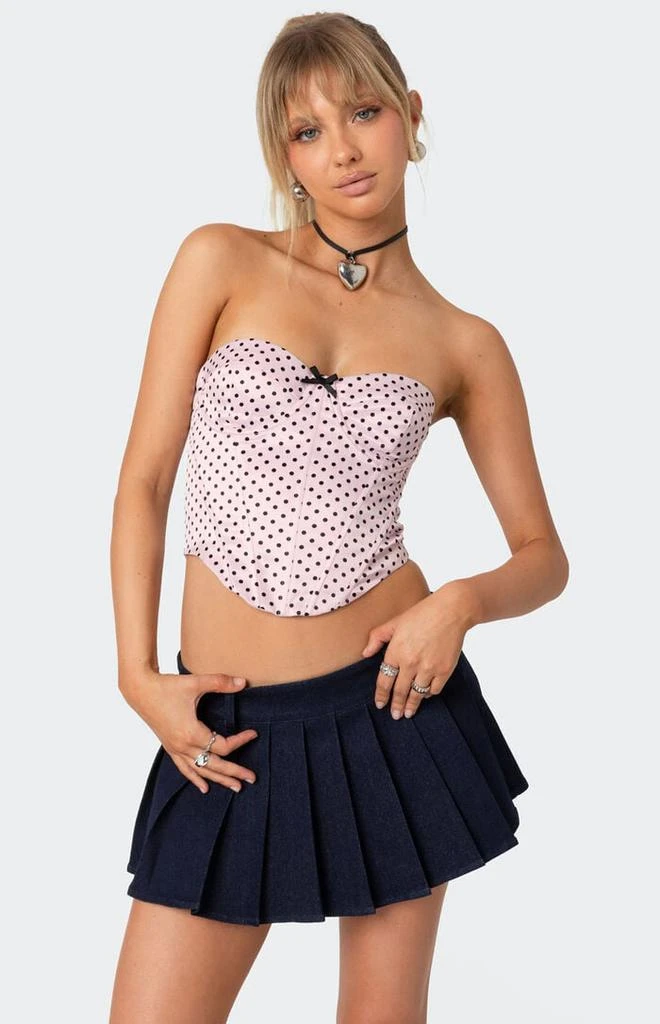 Edikted Polka Dot Satin Corset 1