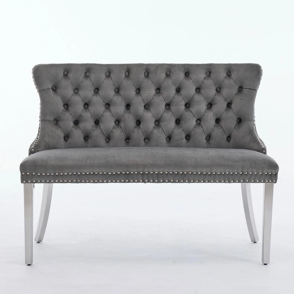 GOODSILO Velvet Double Dining Loveseat Bench