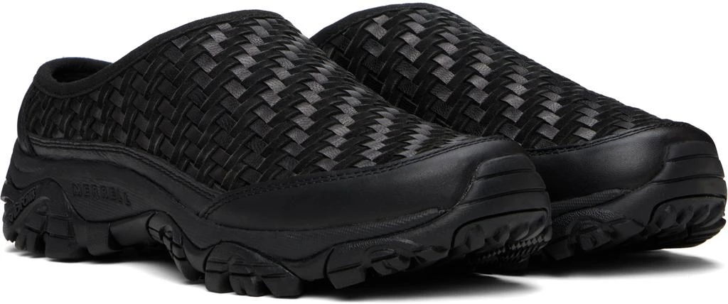 Merrell Black Moab 2 Slide Leather Woven Loafers 4
