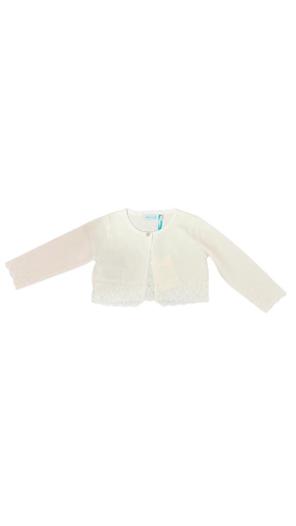 Abel & Lula Girls Knit Cardigan In White