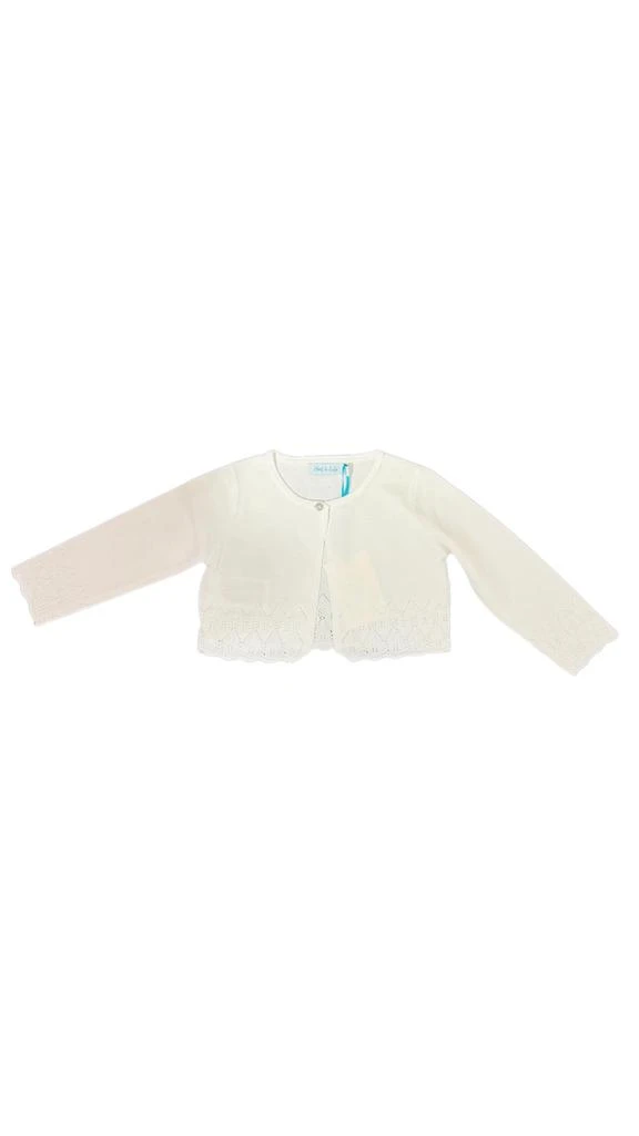 Abel & Lula Girls Knit Cardigan In White 1