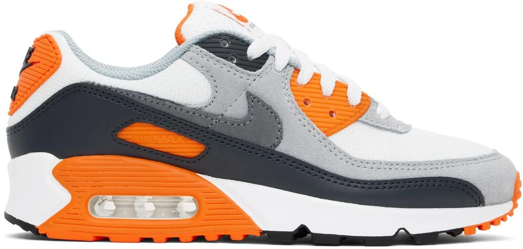 NIKE Gray & White Air Max 90 Sneakers 1