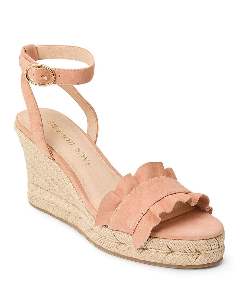 Jack Rogers Women's Rozette Ruffle Wedge Sandals 1