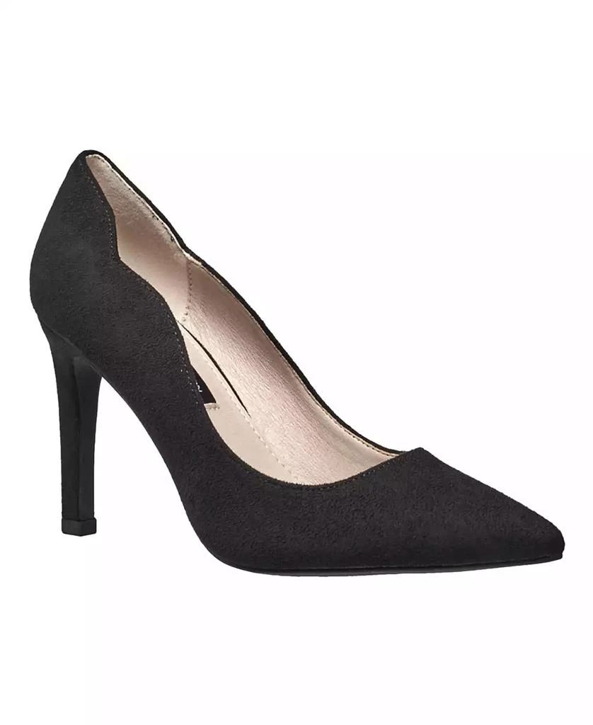 French Connection Women's Scallop Slip-On Heels Sandals 1