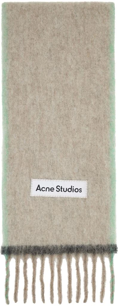Acne Studios Beige Wool Mohair Scarf 1