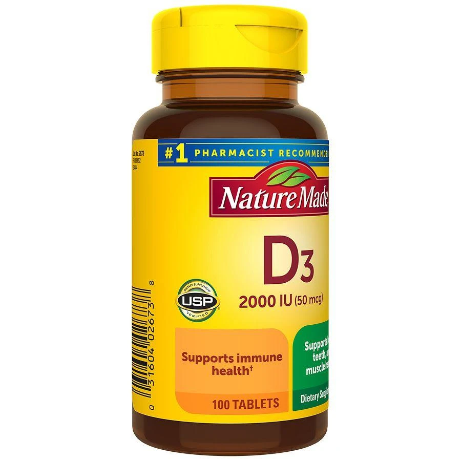 Nature Made Vitamin D3 2000 IU (50 mcg) Tablets 5
