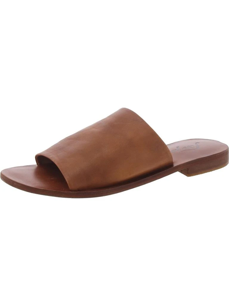 Free People Vicente Womens Leather Slip On Slide Sandals 1