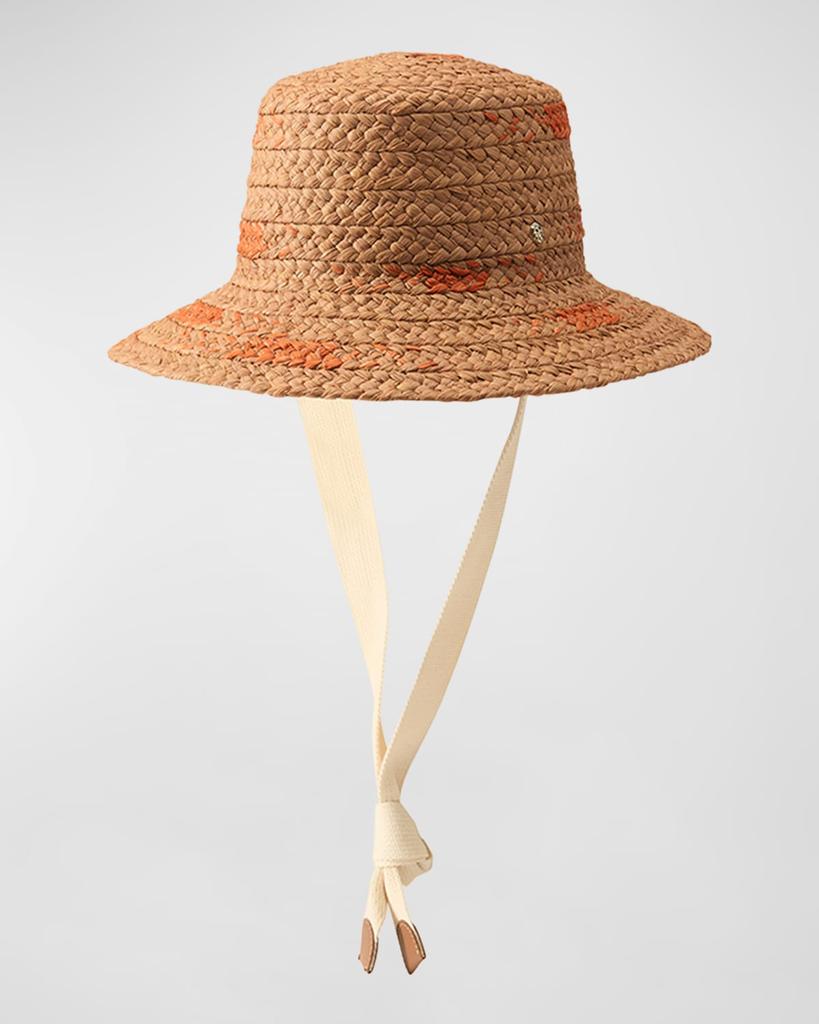 Helen Kaminski Contrasting Wide Braided Bucket Hat