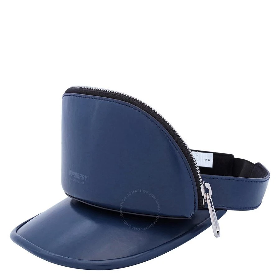 Burberry Ladies Ink Blue Removable Zipper Pocket Vinyl Visor Hat 1