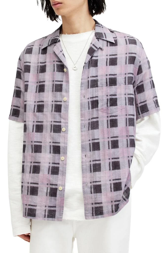 ALL SAINTS Big Sur Check Camp Shirt 1