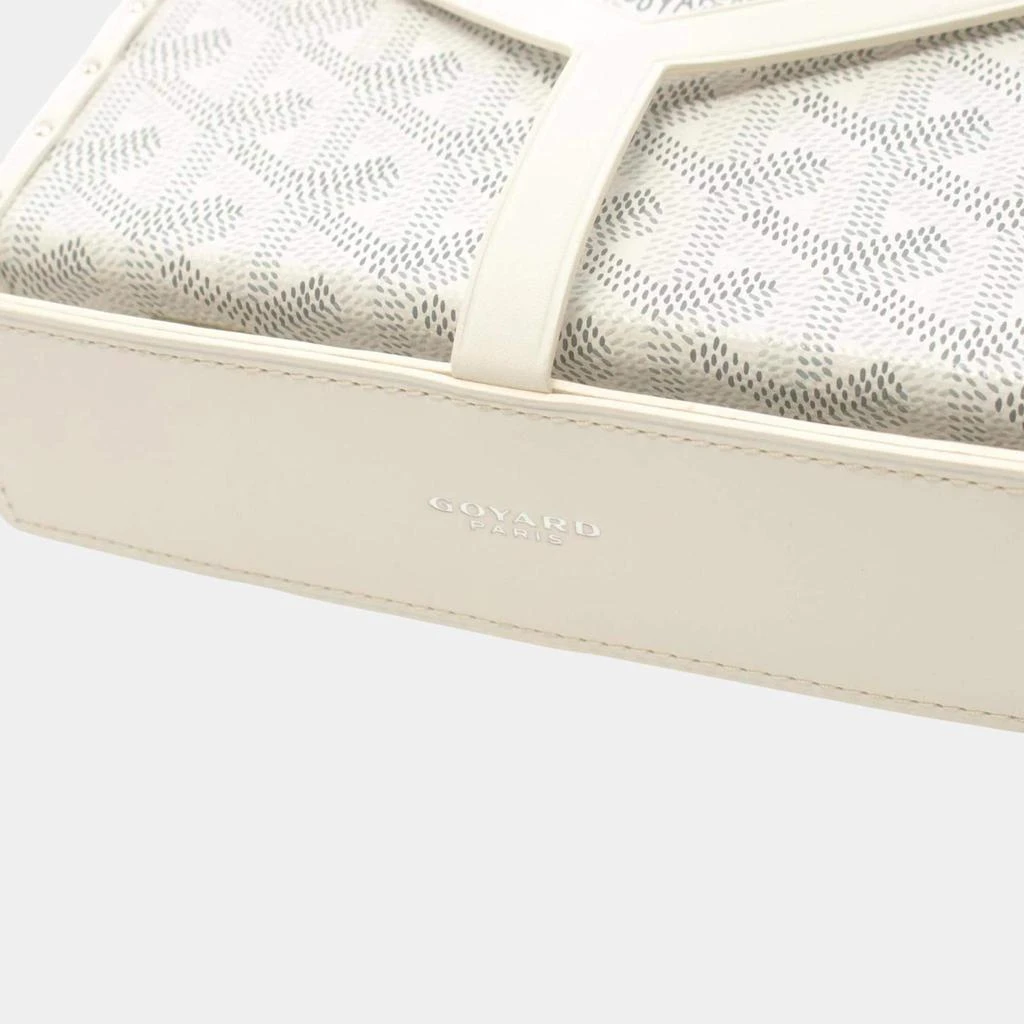 Goyard Goyard White Goyardine Coated Canvas Leather Minaudière Trunk Bag 7