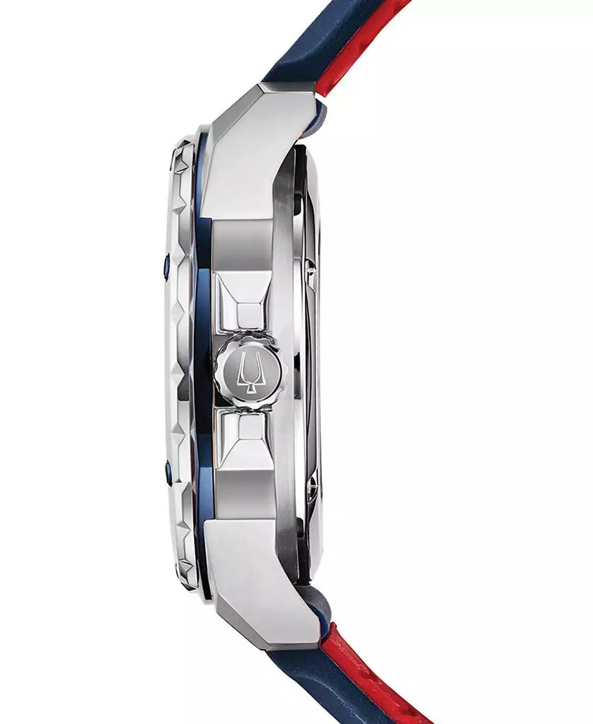 Bulova Men's Automatic Marine Star Blue Silicone Strap Watch 3