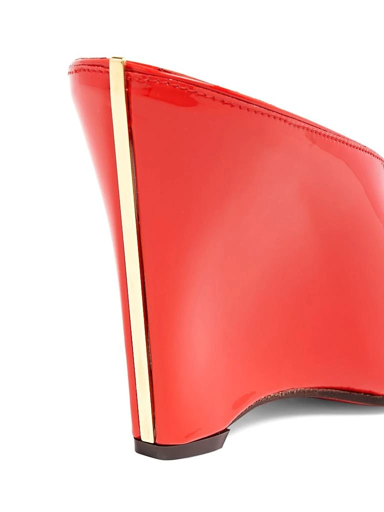 Salvatore Ferragamo Alicia 95MM Patent Leather Wedge Mules 5