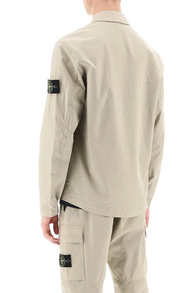 STONE ISLAND Supima Cotton Twill Stretch-TC overshirt 4