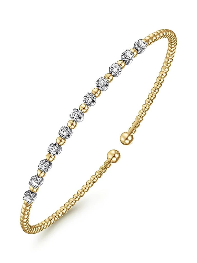 Gabriel 
Co Bujukan 14K Gold 
0.20 TCW Diamond Cuff 3