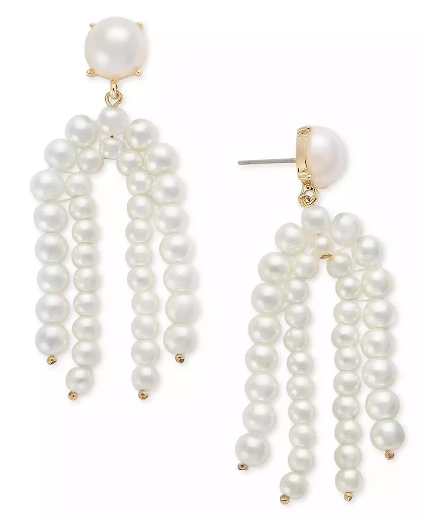 On 34th Gold-Tone Imitation Pearl Chandelier Earrings, Created for Macy's 1