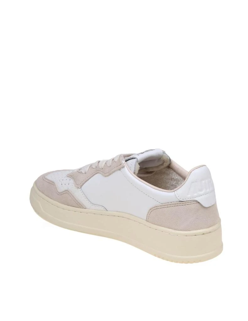 Autry Sneakers In White And Sand Leather And Suede 3