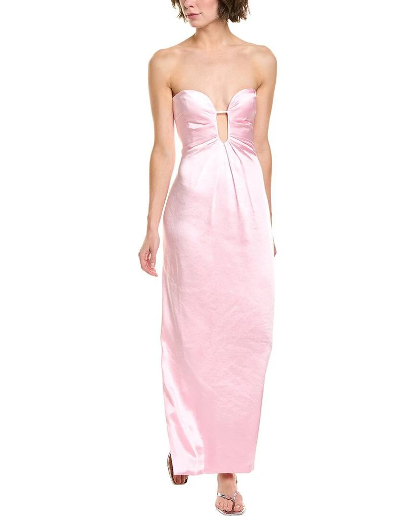 Bardot Clea Satin Maxi Dress Petal Pink