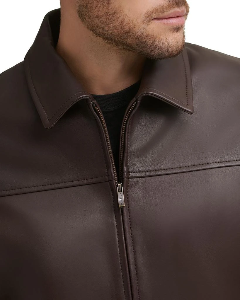 Cole Haan Zip Front Leather Jacket 5