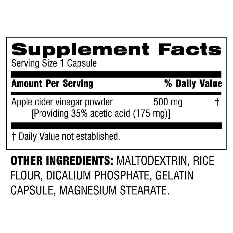 Botanic Choice Apple Cider Vinegar 500 mg Capsules 2