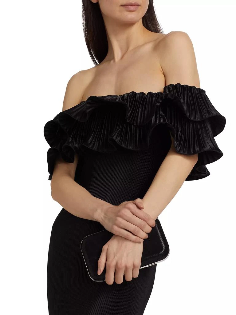 L'Idée Off-The-Shoulder Pleated Minidress 6