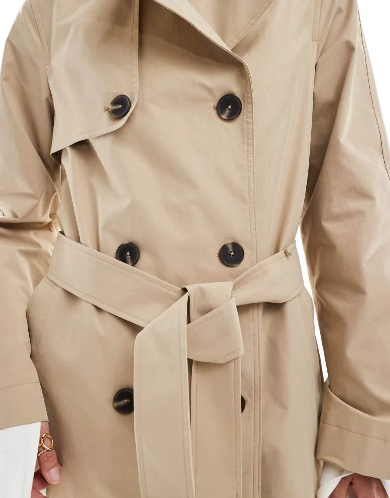 New Look New Look trench coat in stone 3