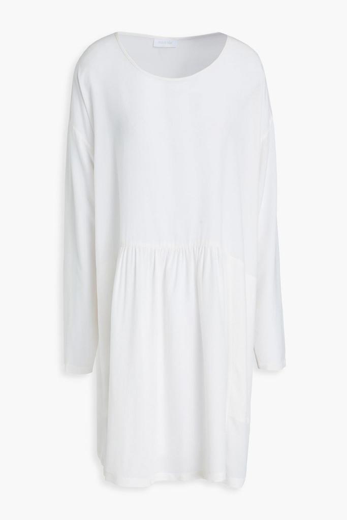 Eskandar Gathered silk crepe de chine tunic
