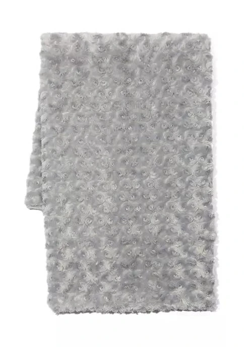 Tendertyme Baby Curly Plush Blanket, Gray 2