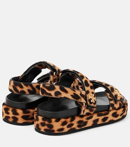 Tory Burch Kira leopard-print calf hair platform sandals 2