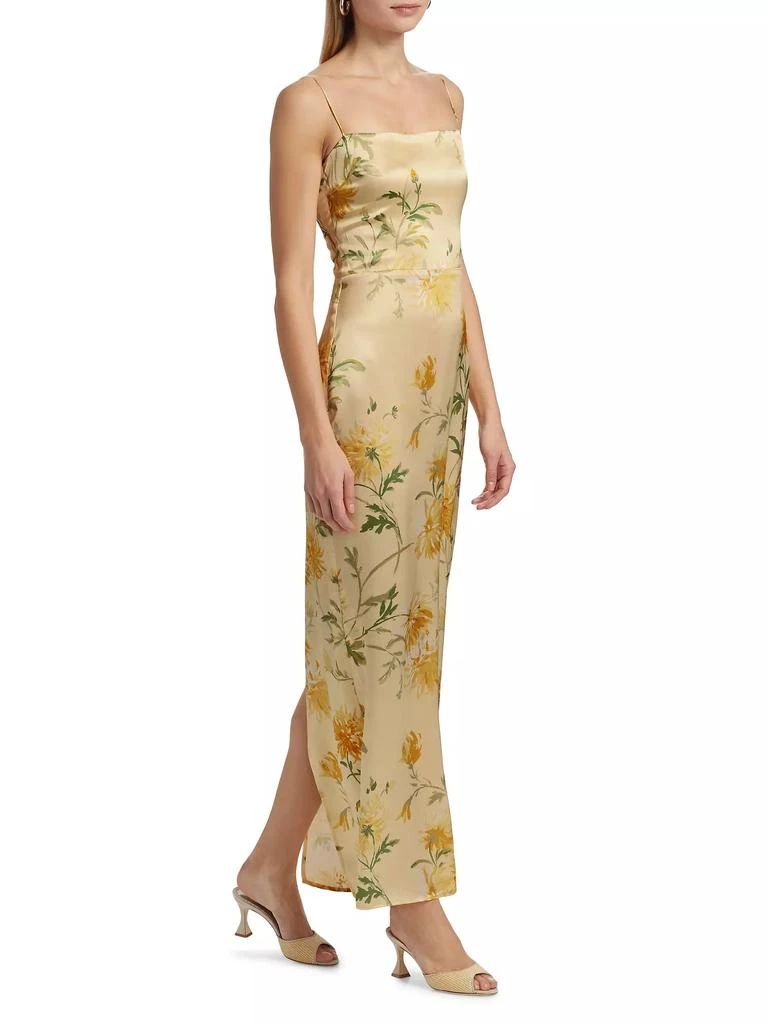 Reformation Frankie Floral Silk Column Maxi Dress 4