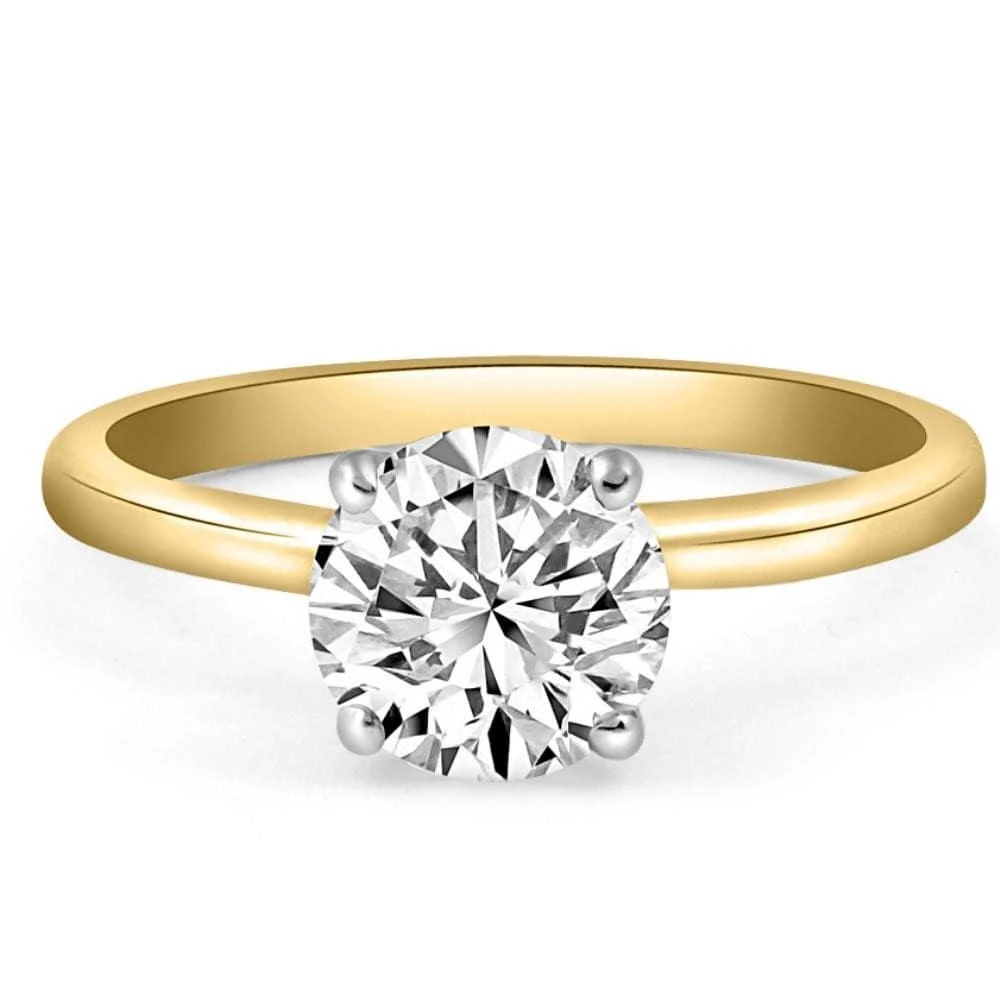 Pompeii3 VS 1 1/2CT Moissanite 4Prong Solitaire Engagement Ring in White or Yellow Gold 4
