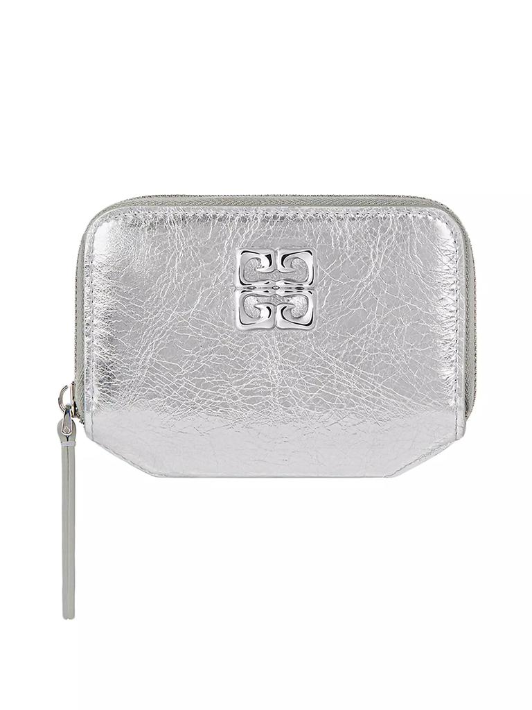 【GIVENCHY】4G LIQUID ZIPPED WALLET Givenchy: Black 4G Liquid Zipped Wallet | SSENSE