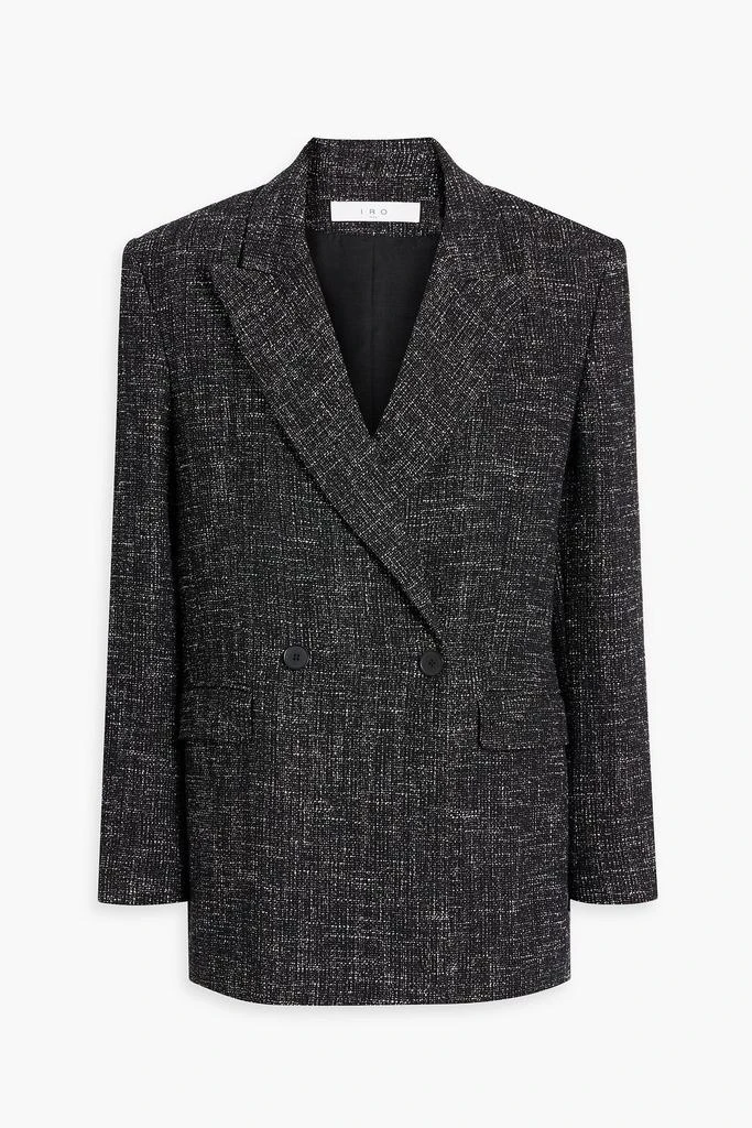 IRO Yaritza double-breasted metallic tweed blazer 1