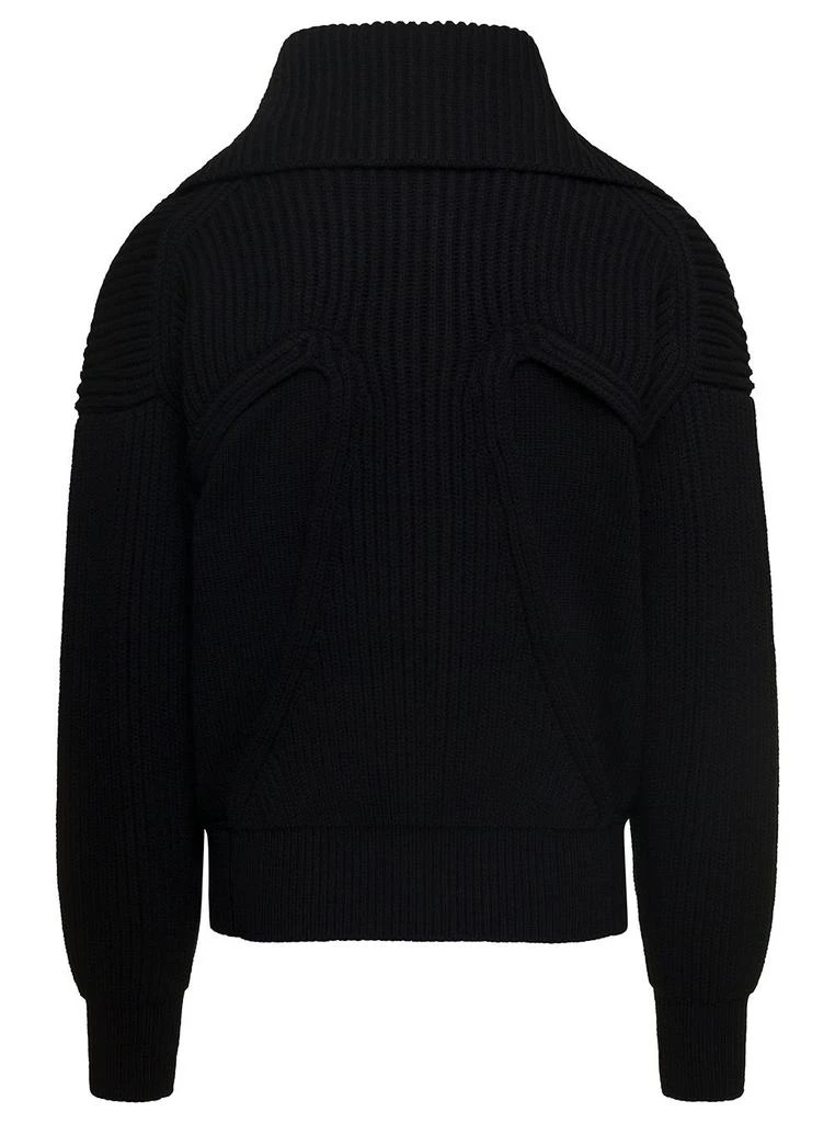 Alexander McQueen Alexander McQueen Ribbed Knit Zip-Up Cardigan 2