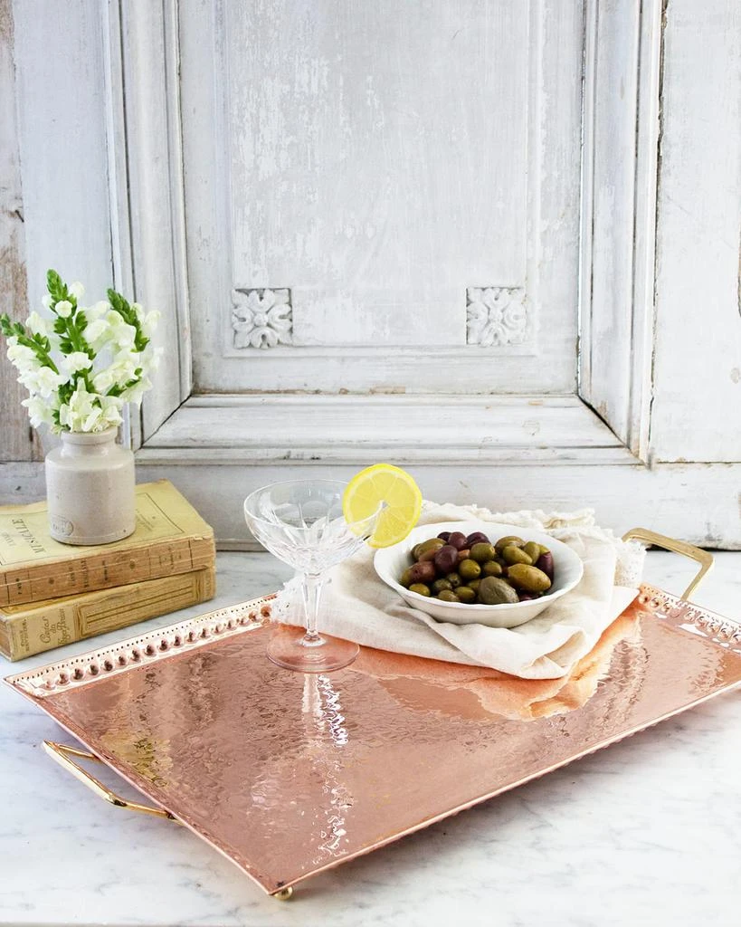 Coppermill Kitchen Vintage Inspired Copper Hand Hammered Tray 1