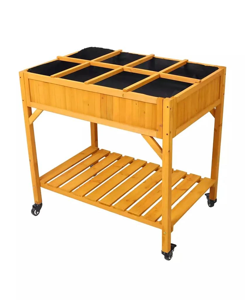 Streamdale Furniture 8-Pocket Mobile Herb
Veggie Planter with Storage 10