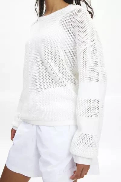 P.E Nation The Upside Fenway Sebastian Open Knit Crew Neck Pullover 3