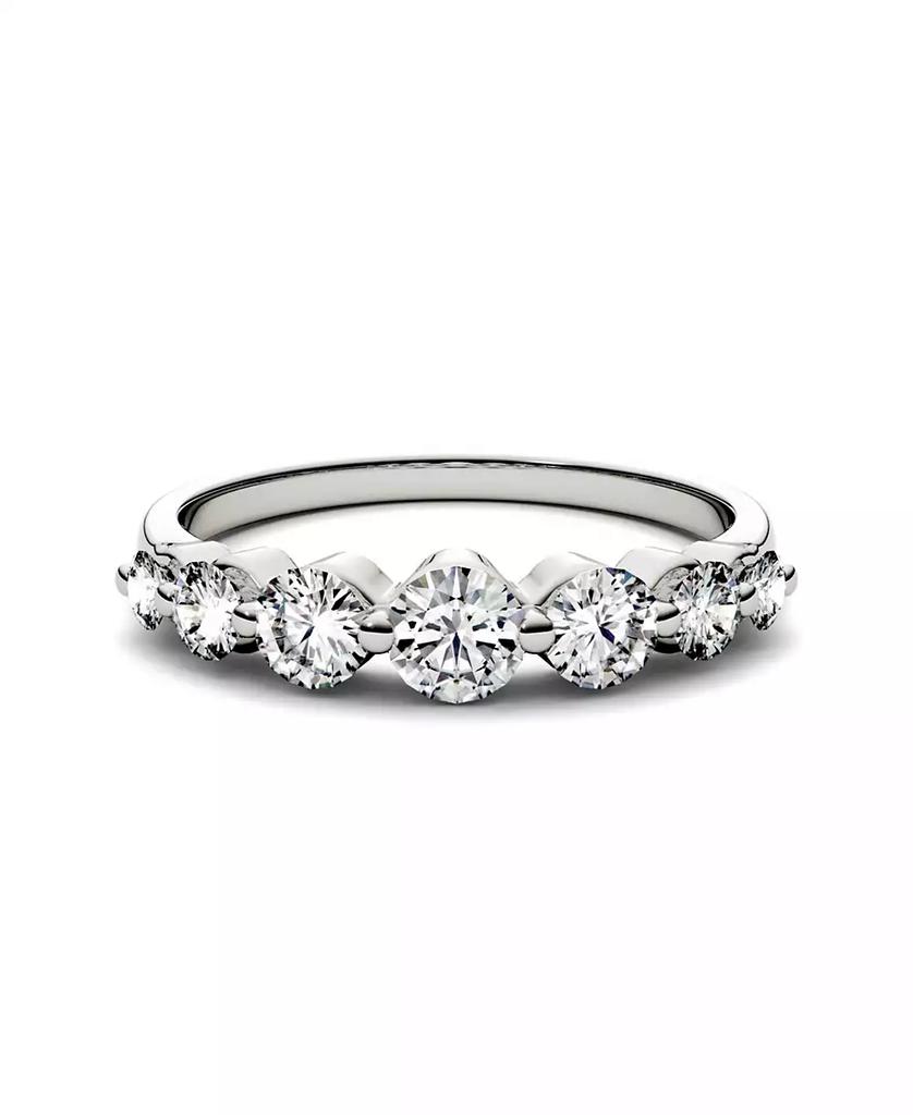 Charles & Colvard Moissanite Graduated Seven Stone Band 7/8 ct. t.w. Diamond Equivalent in 14k White, Yellow, or Rose Gold