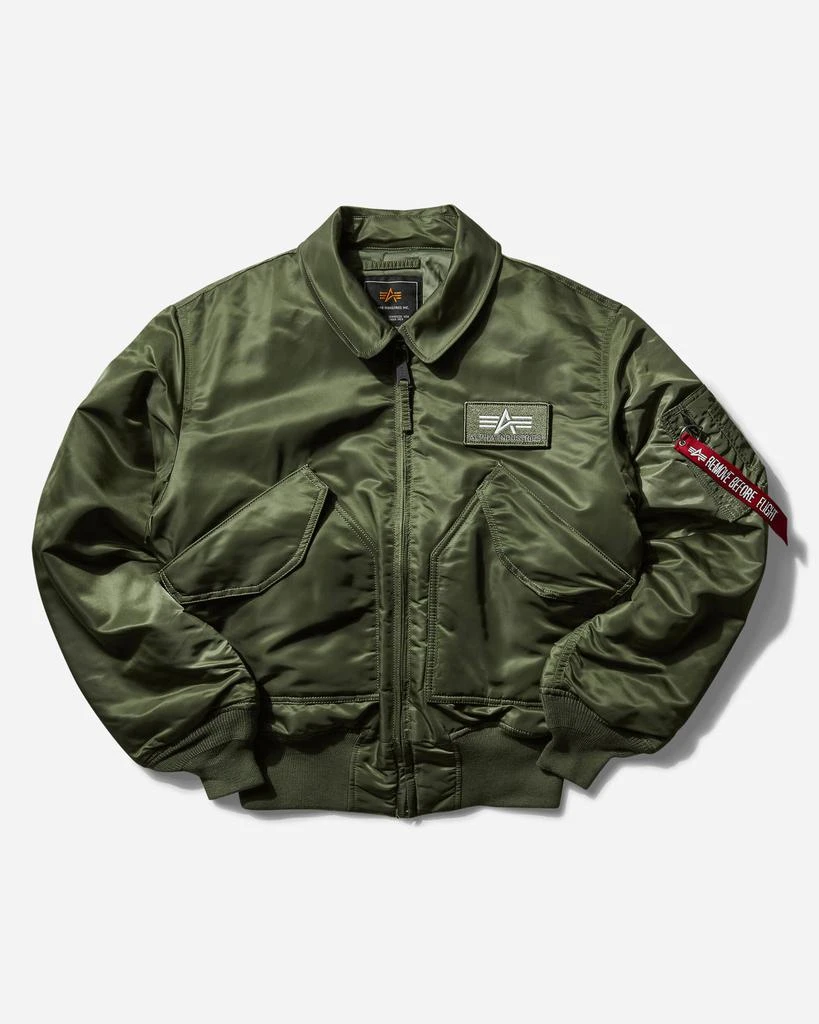 Alpha Industries Men's CWU 45 Jacket Sage Green 1